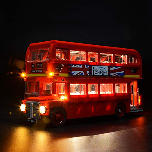 BRIKSMAX Led Beleuchtungsset für Londoner Bus, Kompatibel Mit Lego 10258 Bausteinen Modell - Ohne Lego Set…