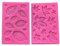 BLUGUL Feuille Moule Silicone, pour Chocolat Fondant Gâteau Gelée Bonbons Dessert, 2pcs