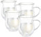 Cucina di Modena Euter: 4er-Set doppelwandige Milchkännchen im witzigen Euterdesign, 200 ml (Eutertasse, Kuhtassen, Mitbringsel)