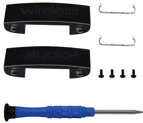 Aiivioll Replacement Headband Metal Folding Hinge Clip Cover Pin Repair Parts Set Compatible with Studio 3 Studio 3.0 Wireless Over-Ear Headphones (Black)