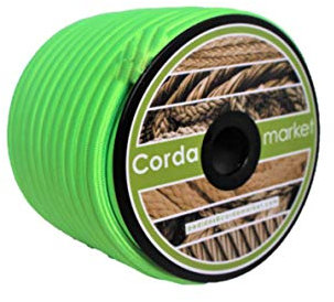 Cordamarket 10mm Élastique Mixte, Vert Fluo, 25mts