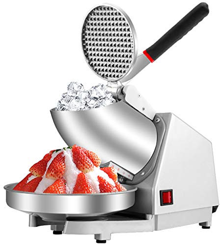 Ice Shaver Machine - 380W Électrique Neige Cône en Acier Inoxydable Maker Glace Pilée Kitchen Machine