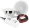 Power Dynamics Bluetooth Bathroom Ceiling Speaker Kit - Wireless Home Audio System with Compact Amplifier & Pair of 4 IP Rated Waterproof Ceiling Speakers for Kitchen, Bathroom & Outdoor Use