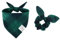 Hundehalstücher & passendes Haargummi-Set, kariert, Hundelätzchen, Schal, Jungen, dreieckiges Halstuch, Bandana für kleine Hunde, Welpen, Geburtstagsgeschenke, Mutter, Grün St. Patrick's Day
