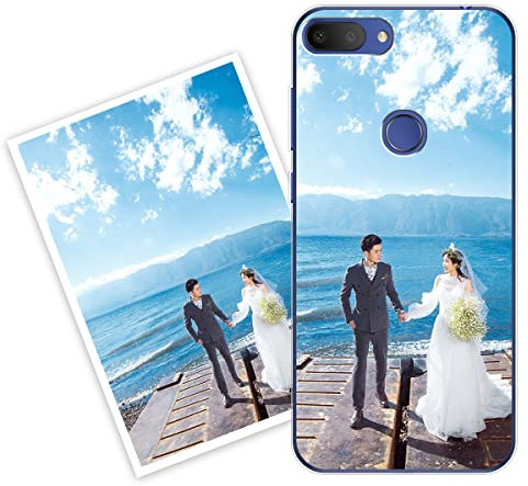 Sunrive Funda Personalizada Compatible con ALCATEL 1S 2019, Silicona Flexible Transparente Carcasa Personalizable para tu móvil con Foto Imagen Frase o Texto
