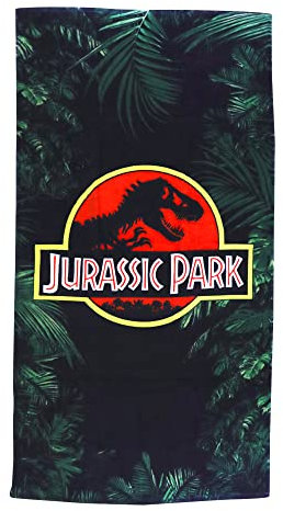 CTI Jurassik Jurassic Park Legacy Strandtuch 75x150 cm, Baumwolle, Schwarz, 75x150