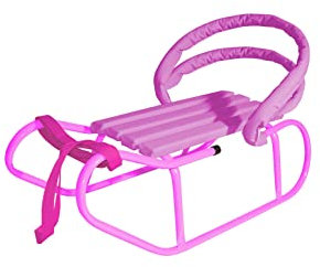 Sweety Toys 3983 Kinder Schlitten 75 cm mit Rückenlehne geeignet für Kleinkinder