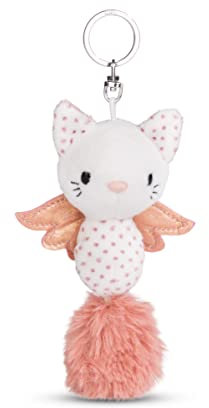 NICI Schlüsselanhänger Schutzkätzchen 12cm Altrosa-weiß