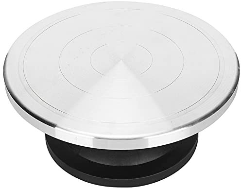 Ruota per Scolpire, Giradischi in Ceramica da Tavolo Che Intaglia Base Antiscivolo Stabile con Cuscinetto a Sfera per Ceramica per Torta (Piatto girevole da 25 cm)