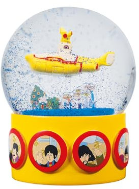 Half Moon Bay Gelbe U-Boot-Schneekugel | Die Beatles Schneekugeln für Erwachsene | witzige Weihnachtsschmuck & Weihnachtsdekoration | Lustige Schneekuppel | The Beatles Geschenke & Musikgeschenke |