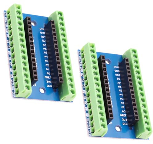 Nano Scheda di Estensione RUIZHI 2 pezzi Scheda di Estensione Adattatore Nano per Piastra con Connettori a Vite compatibile con Arduino
