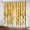 Skcess Gardinen Set, Gardinen Gold Symmetrischer Käfer Vorhang Polyester Gardinen 2er Set 107x138cm(WxH)