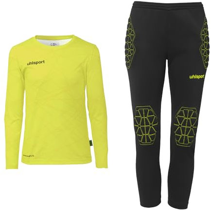 uhlsport Unisex Prediction Torwart Junior Trikotset, Fluo Gelb/Schwarz, 152 EU