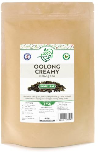 Oolong Creamy Premium Loose Leaf Tea – Classic Chinese Oolong (175g) | Semi-Oxidised, Slightly Fermented Tea – Creamy Flavouring – Resealable Pouch
