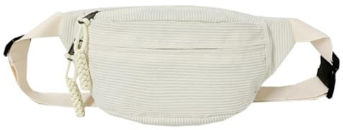 xbiez Umhängetasche aus Cord, trendiges und funktionelles Brustbeutel Pack für den täglichen Gebrauch, beige, one size