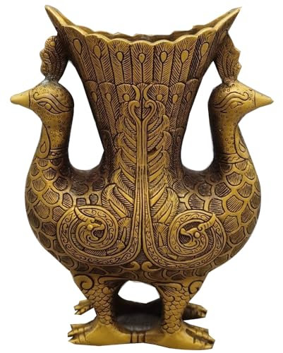 LONDAEE Sammeln Sie Pfauen-Vasen-Ornamente aus reinem Kupfer