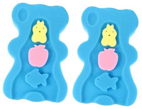 UPKOCH 2piezas Alfombrilla Antideslizante Para Bebés Cojín De Esponja Asiento Para Recién Nacidos Accesorio Seguro y Cómodo Para Bañeras