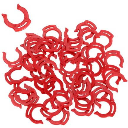 sourcing map 50Pcs 3/8 Inch Locking Clip for RO Water Filtration Systems Tube Quick Connect Lock Clamps Fitting Replacement Parts, Red