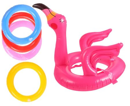 VANZACK 1 Satz Aufblasbare Flügel Flamingo Zubehör Für Poolpartys Wurfspiele Flamingo-partydekorationen Flamingo-partyzubehör Ring-wurf Flamingo-Schwimmbad Ringwurfspielzeug PVC