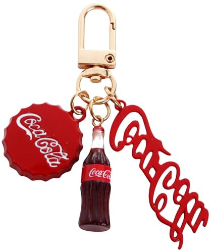 Coke Bottle KeyChain - Beverage Bottle Key Holder & Charm for Friend Gift - Women & Men Accessories