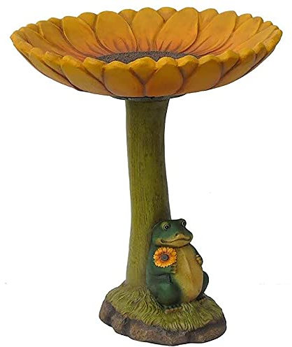 Stehender Gartenzwerg aus Kunstharz, Vogeltränke, Polyresin, antiker Garten, Vogeltränke für Zuhause, Garten, Hof, Urenkel, Ornament (Grün, Einheitsgröße)