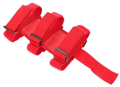 DIYEAH Feuerlöscherband Klein Erstmontage Etiketten Feuerlöscherhalterung Feuerlöscher Auto Für Zuhause Feuerlöscher Feuerlöscher Wand Rot Nylon