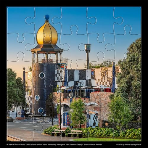 Hundertwasser Puzzle mit Grußkarte: HUNDERTWASSER ART CENTER