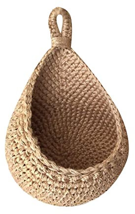 Und Wandbehang Indoor Obstkörbe Hängetopf Teardrop Decor Wand für Pflanzen Rack Gemüsewand Pflanzgefäße Sukkulenten Hängekörbe Pflanzkorb Wand Desktop Ornament Rollcontainer Schreibtisch (C, One Size)