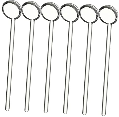 Luxshiny de Vidrio Transparente Fáciles de Lavar y Multifuncionales Mango 6 Cucharas para Café para Uso en Casa o Tienda de Postres