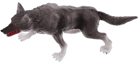FRCOLOR Figurine de Loup Réaliste Modèle Cognitif pour Garçon Fille Décoration de Bureau et Maison Éducatif pour Amateurs de Nature Accessoire de Décor Petit