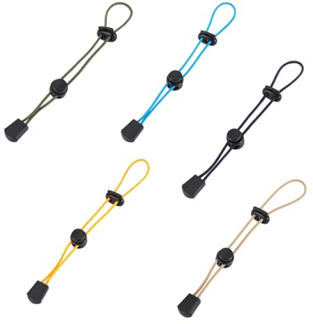 LAKPYN 5 Stück Wanderstock-Befestigungsschnur,Elastisches Seil Lanyard,Wanderstock Befestigung,Rucksack Wanderstocks Halter,Für Klettern,Bergsteigen,Camping Trekking(5 Farben)
