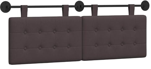 vidaXL Hängendes Kopfteil Stoff, Moderner, rechteckiger Polster-Kopfteil, Wandmontage, anpassbare Schlafzimmer-Deko, platzsparende Möbel Ideen