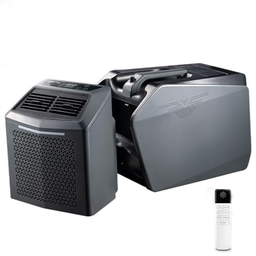 Condizionatore d'aria portatile 4 in 1 per tenda, raffrescatore per parcheggio camper,6200BTU 550W,piccola unità di condizionamento,ventola 3 velocità,deumidificatore,modalità sleep,telecomando
