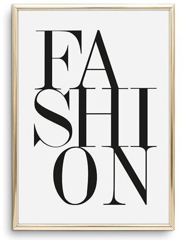 Tales by Jen Kunstdruck, Sprüche Poster: Fashion | Stilvolles Premium Poster auf hochwertigem Papier | Moderne Wohnzimmer Deko, schwarz weißes Wohnaccessoires und Wand Bild | Ohne Bilderrahmen