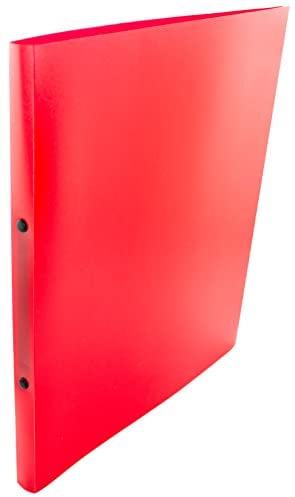 Kangaro Ringbuch Blickdicht Rot (PP, DIN A4, 2-Ringe 16mm O-Mechanik, Rücken 20mm), Rot