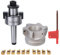 Fraise à Surfacer CNC Fraise à Angle Droit à 6 Arêtes, Support de Mandrin à Pince MT2-FMB27 + Fraise de Fraisage 80-27-6-Flute + Plaquettes de Fraisage 1604APMT(10PCS Milling Inserts)