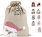 LessMo Großer Santa Weihnachtssack, Weihnachten Tasche Weihnachtsmannsack mit Kordelzug, [Ort zum Schreiben von Wünschen] Santa Sack Xmas Geschenk Packtaschen für Weihnachtsfeier Dekoration