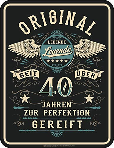 Deko Blechschild als Geschenk zum 40. Geburtstag: Lebende Legende