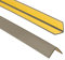 ProfiPVC Winkelprofil 25x25mm, 180cm, Kunststoffwinkel aus PVC-Gummi - selbstklebend Kantenschutzprofil, elastischer Kantenschutz - Eckschutzprofil, einfache Montage, Messing