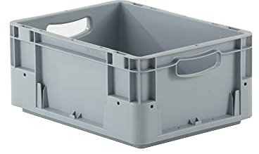 PROVOST Bac gerbable norme europe poignées ouvertes gris 15L - 40 x 30 x 18cm
