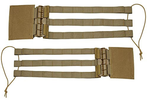 Aekvinks Tactical MOLLE Vest Quick Release Cummerbund Plate Carrier Buckle Skeletal Mesh Cummerbund Mounting Strap Side Belt for JPC XPC AVS NCPC CPC 6094 419 420 Vest(Khaki Set)