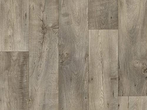 Hochwertiger PVC Bodenbelag Meterware - SUPERIOR, Eiche geräuchert 997D, 5,00m x 4,00m, Holz-Optik-Design