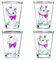 Silver Buffalo Disney Aristogatti con Marie, confezione da 4 mini bicchieri, 42,5 g