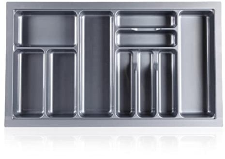 Unel Large Cutlery Drawer Organiser (830mm x 480mm x 55mm), Insert Drawer Utensil for Home, Office