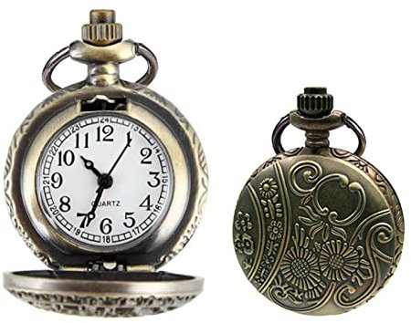 Vintage Taschenuhr, Taschenuhr Herren, Vintage römische Ziffern Skala Quarz Taschenuhr, Unisex Taschenuhr mit Kette, Klassische Herren-Taschenuhr, Analoge Quarz-Taschenuhr, Moderne Taschenuhr