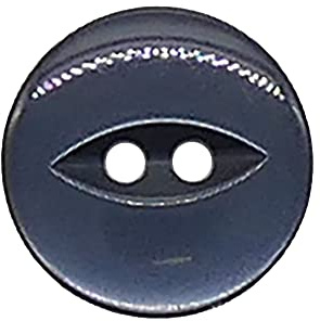The Bead Shop 20 Pack Round Fish Eye Buttons, Baby Buttons, Sewing, Knitting & Crafts - Navy 19mm / 30 Lignes