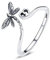Libellen Ring Sterling Silber 925 Gewickeltes Finger Band Offene Statement Ringe Verlobungs Ringe Verstellbar