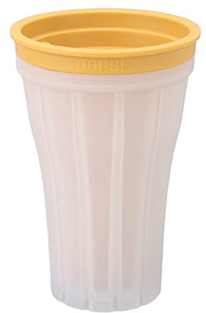 Frozen Cup, Vaso Fabricador de Granizados 150ml, Frozen Smoothie Cup, Copa De Sílice de Doble Capa, Slusshy maker cup de Silicona, para Preparar Batidos de Frutas Helados y Batidos de Leche (Amarillo)