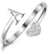MILACOLATO 925 Sterling Silber Herz Initial Ringe für Frauen Mädchen 18K Gold Plated Initial Herz Stapelbar Ringe Einstellbare Initial Ringe für Teenager Heart Alphabet Buchstaben Ringe Damen