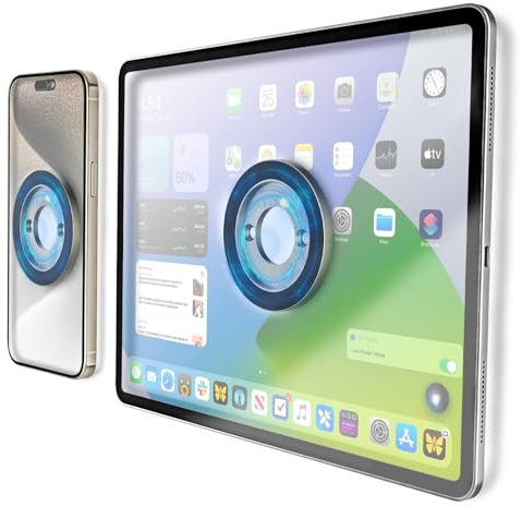 Kolasels Magnetic Wall Tablet Phone Holder - 2 Pack, Magnet iPad Wall Mount for Home, Office, Kitchen, Bathroom, Fridge, Wall Portable Monitor Mount for 4.7-15.6 iPad, Phone, Monitor, Reader, Kindle